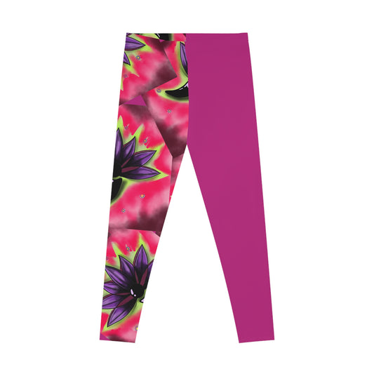 Vibrant Floral Stretchy Leggings - Perfect for Yoga and Activewear