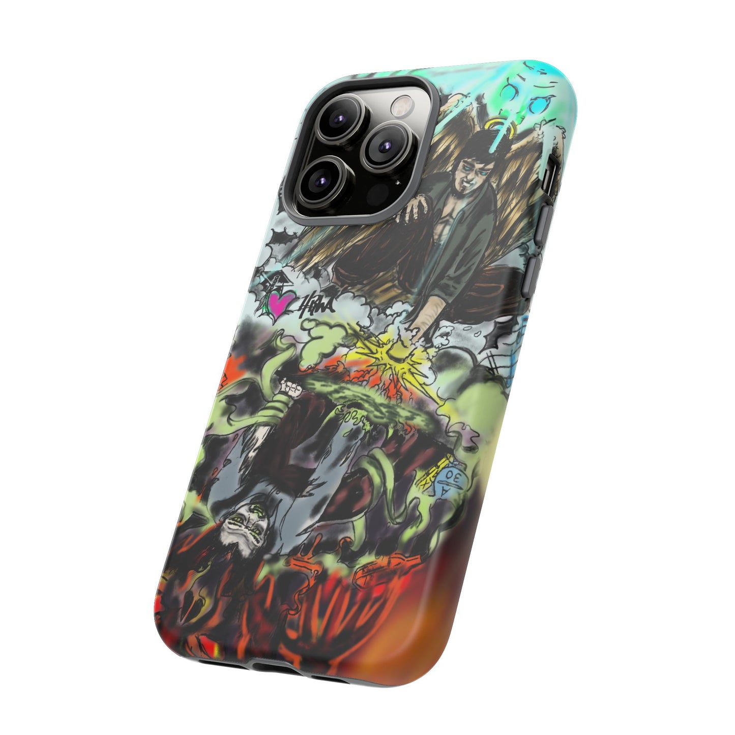 Tough Cases Phone Case, Edgy Art Phone Cover, Unique Gift for Him, Phone Accessories, Halloween Decor