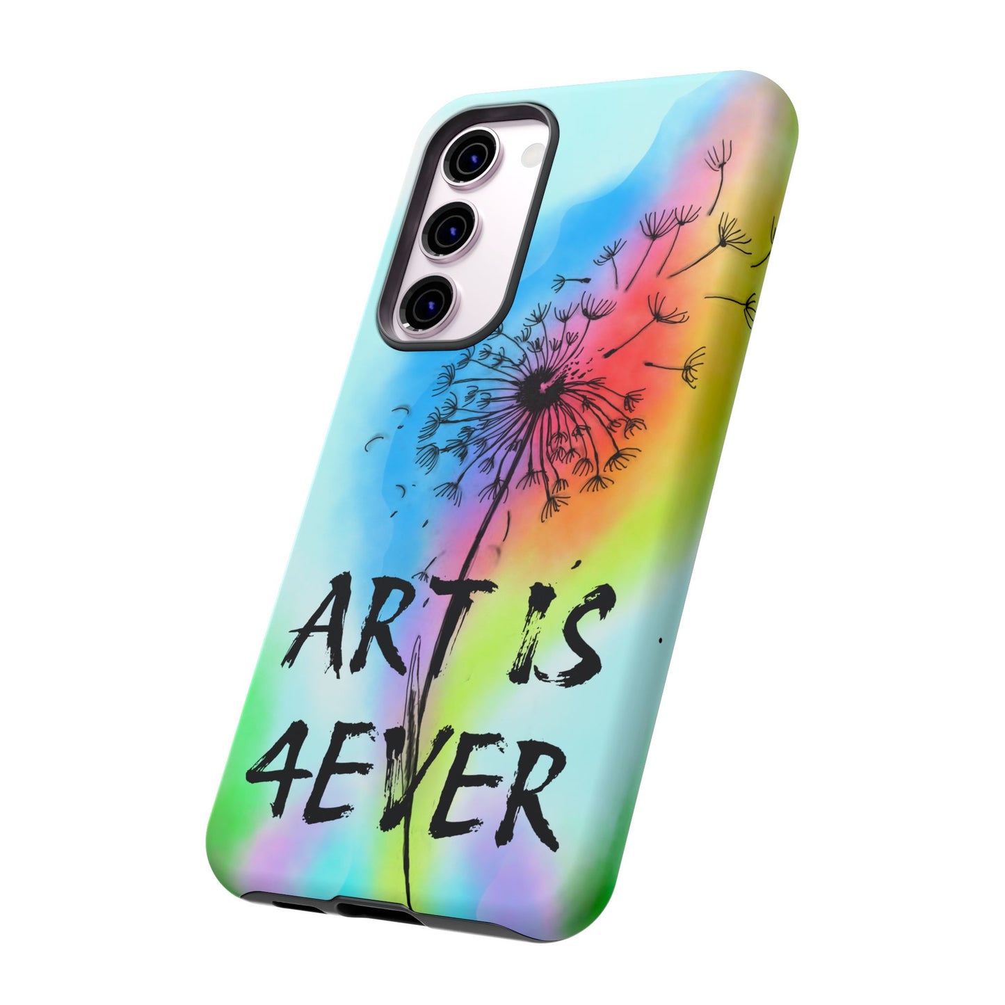 Artistic Phone Case, Vibrant Dandelion Design, Gift for Artists, Colorful Accessory for Creative Souls, Unique Tech Gift
