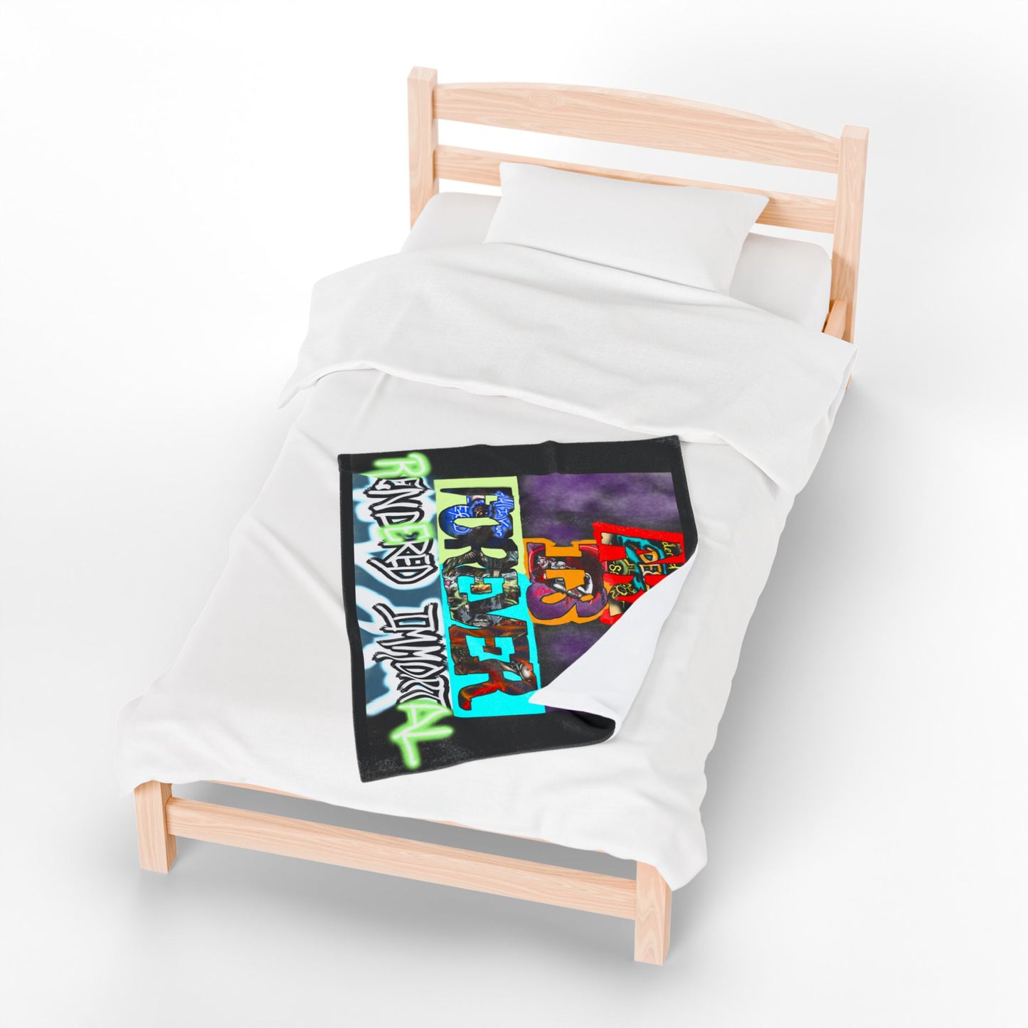 Cozy Velveteen Plush Blanket - Funky Graphic Throw for Chill Evenings, Gifts for Gamers, Home Decor Essentials