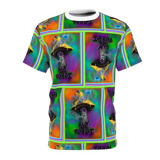 Psychedelic Mushroom Art Tee — 'Rly Fungi' All-Over Print