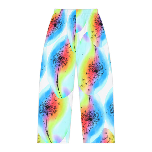 Vibrant Floral Women's Pajama Pants, Colorful Loungewear, Relaxation Pants, Cozy Sleepwear, Gift for Her, Festival Pajamas