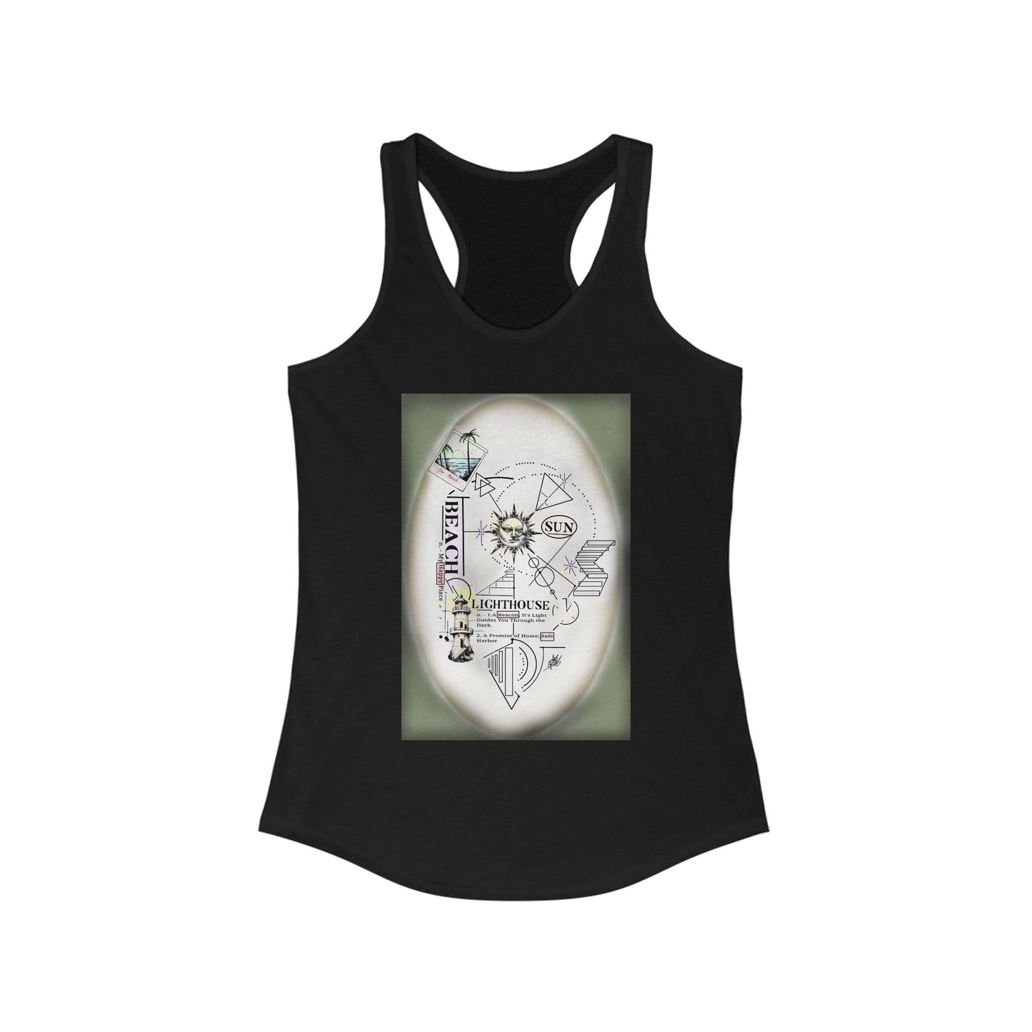 Beach and Sun Women's Racerback Tank Top, Travel Top, Summer Essentials, Workout Tank, Gift for Explorer, Nautical Vibes