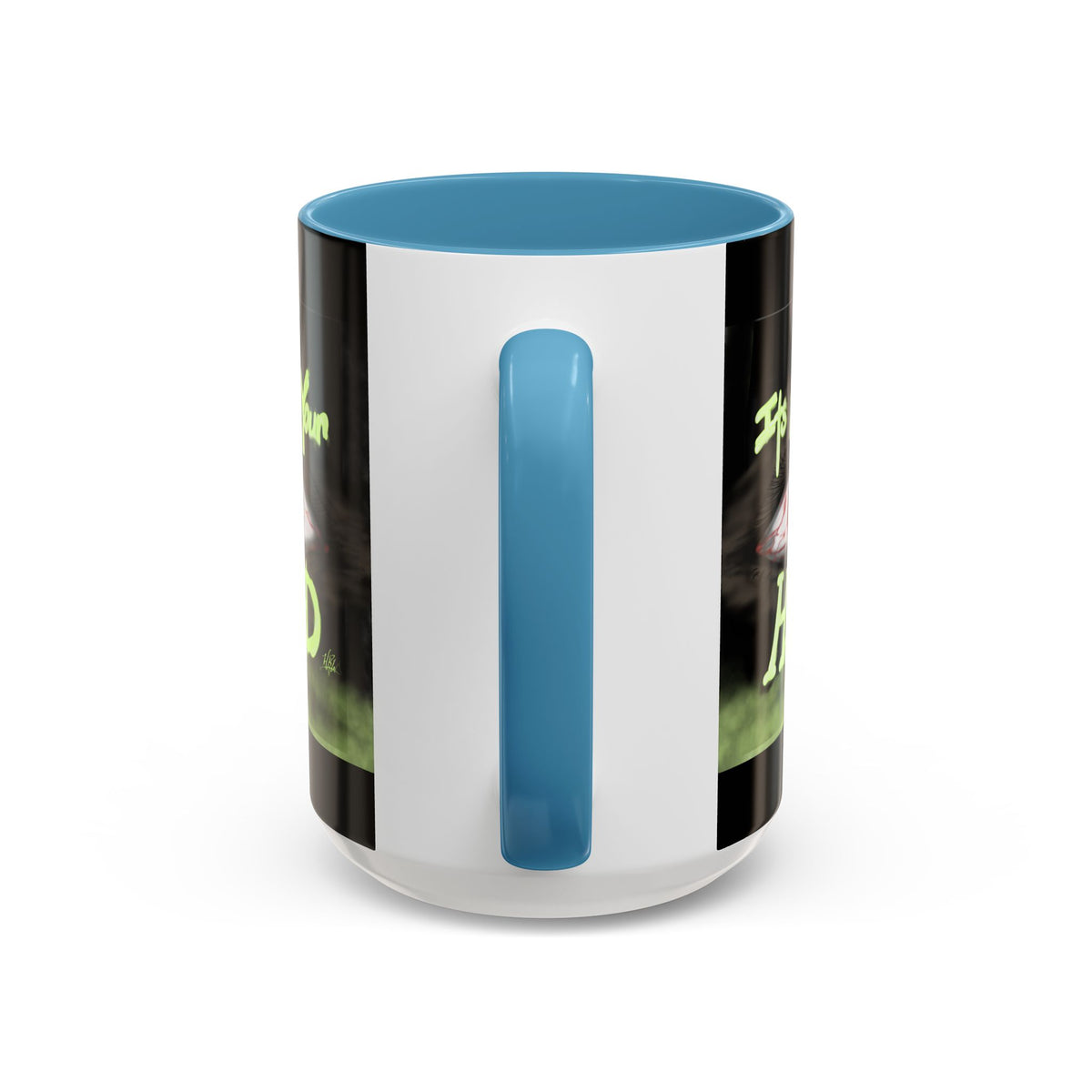Edgy Accent Coffee Mug - Unique Gift for Artists, Home Decor, Halloween, Motivational Drinkware, Gothic Style, Mindful Daily Use