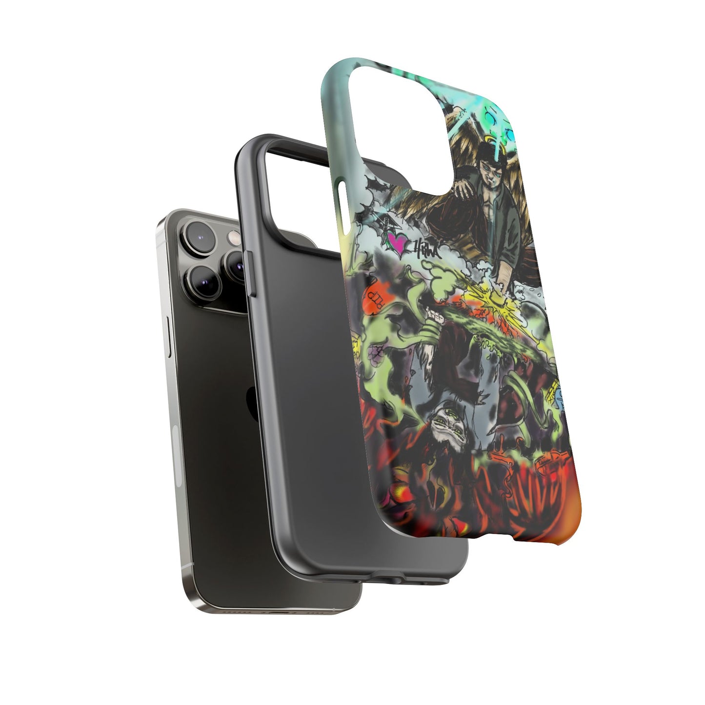 Tough Cases Phone Case, Edgy Art Phone Cover, Unique Gift for Him, Phone Accessories, Halloween Decor