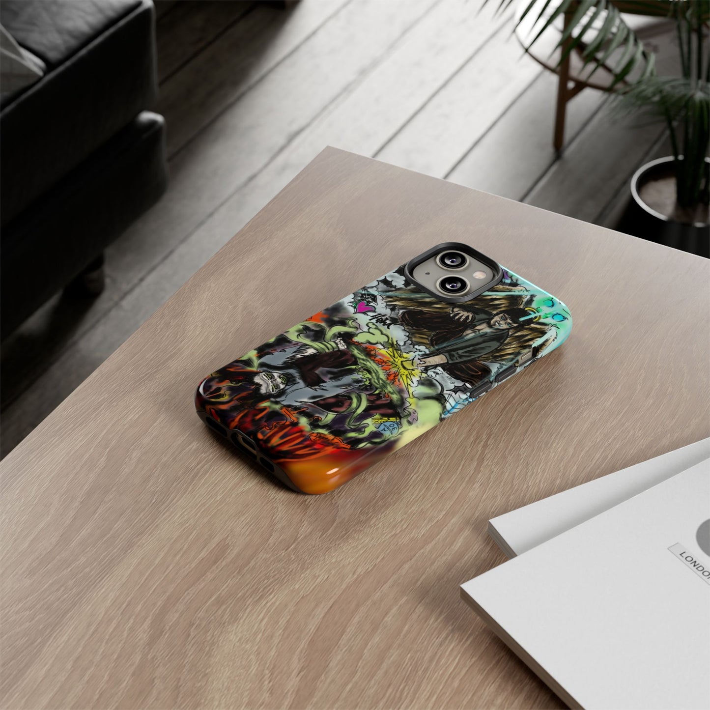 Tough Cases Phone Case, Edgy Art Phone Cover, Unique Gift for Him, Phone Accessories, Halloween Decor