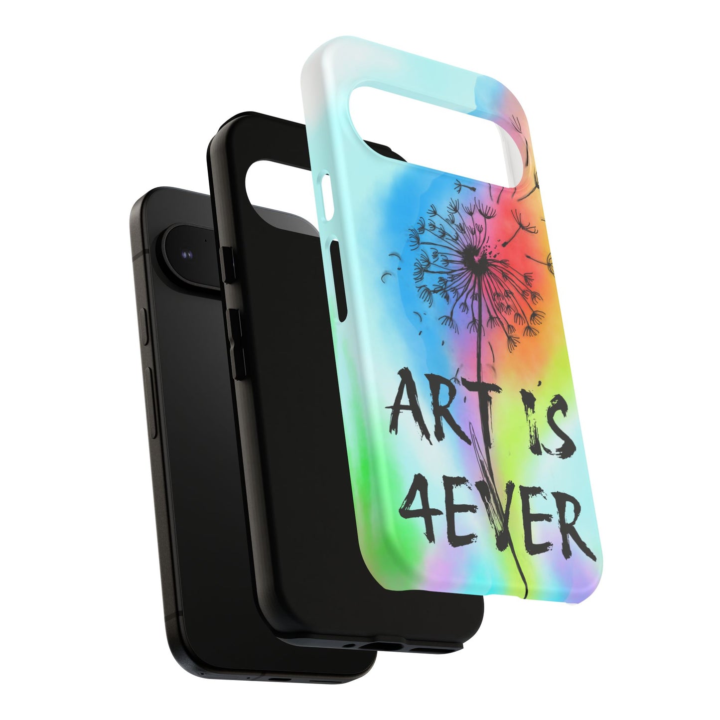 Artistic Phone Case, Vibrant Dandelion Design, Gift for Artists, Colorful Accessory for Creative Souls, Unique Tech Gift