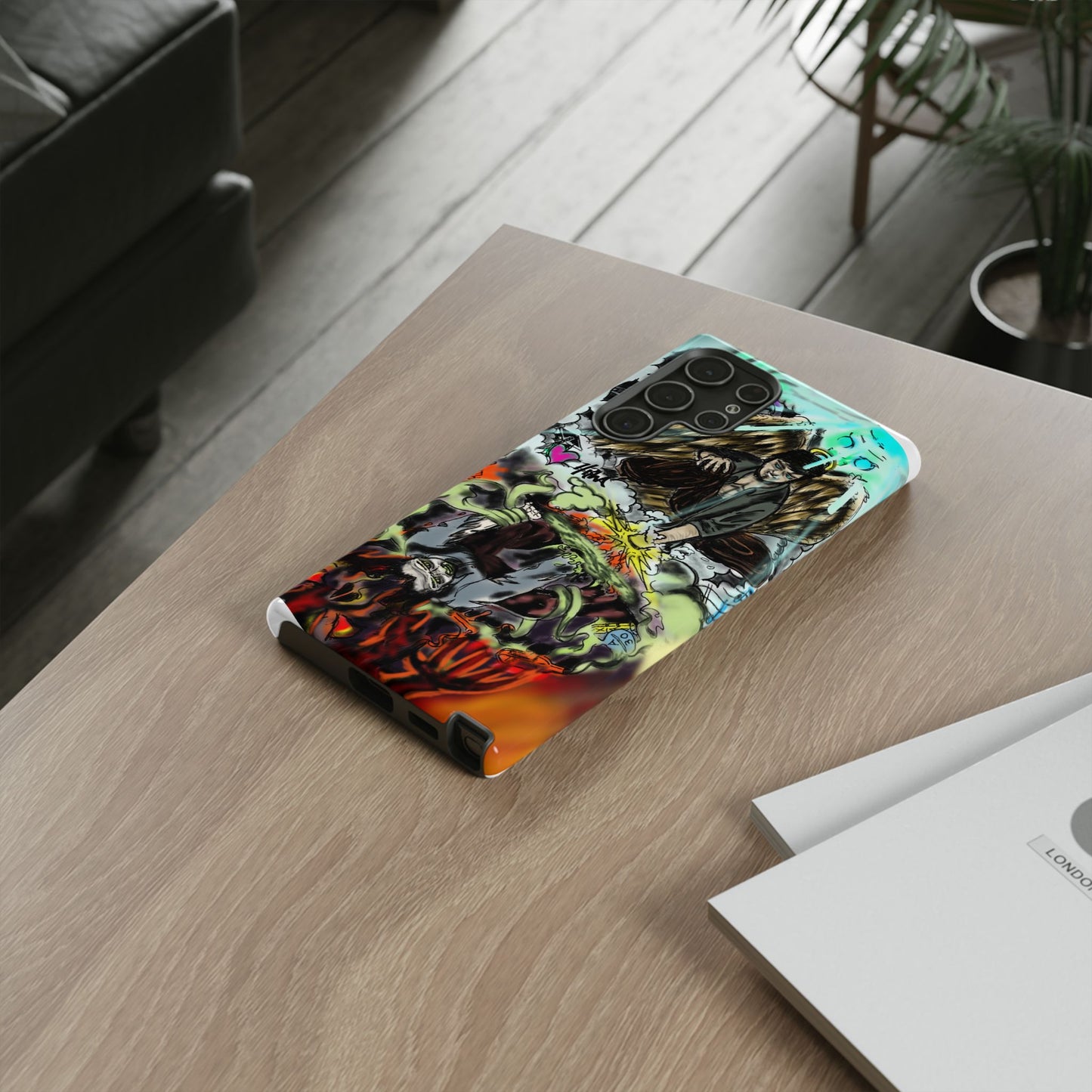 Tough Cases Phone Case, Edgy Art Phone Cover, Unique Gift for Him, Phone Accessories, Halloween Decor