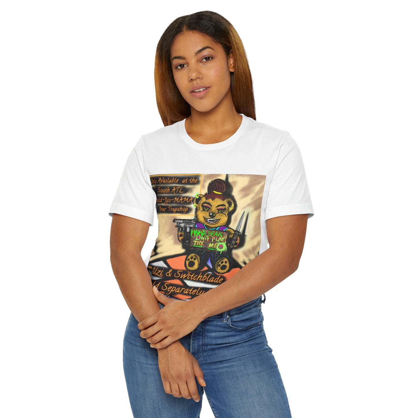 Vibrant Graphic Tee, Fun Bear Illustration, Quirky Unisex T-Shirt, Perfect for Parties and Casual Wear, Great Gift Idea for Friends