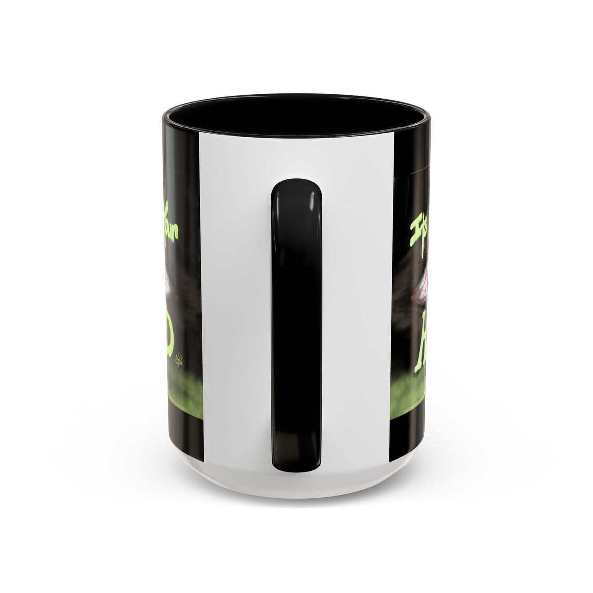 Edgy Accent Coffee Mug - Unique Gift for Artists, Home Decor, Halloween, Motivational Drinkware, Gothic Style, Mindful Daily Use