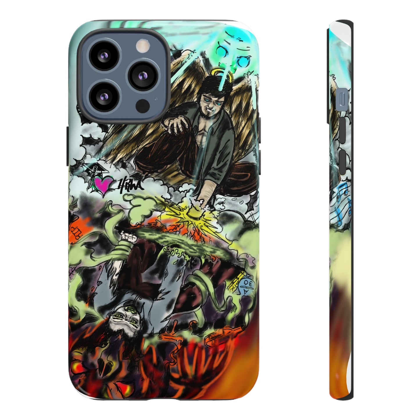 Tough Cases Phone Case, Edgy Art Phone Cover, Unique Gift for Him, Phone Accessories, Halloween Decor