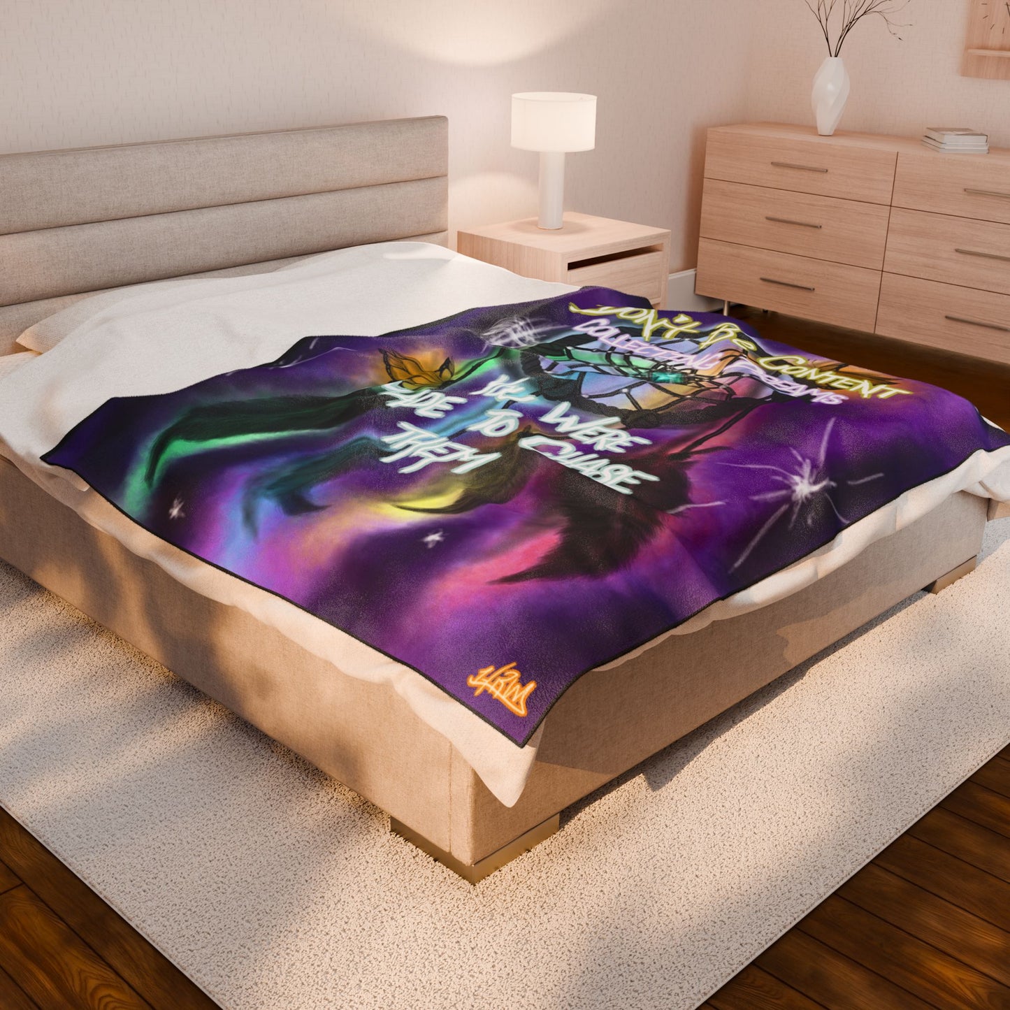 Dreamcatcher Inspirational Plush Blanket - Cozy Velveteen Throw