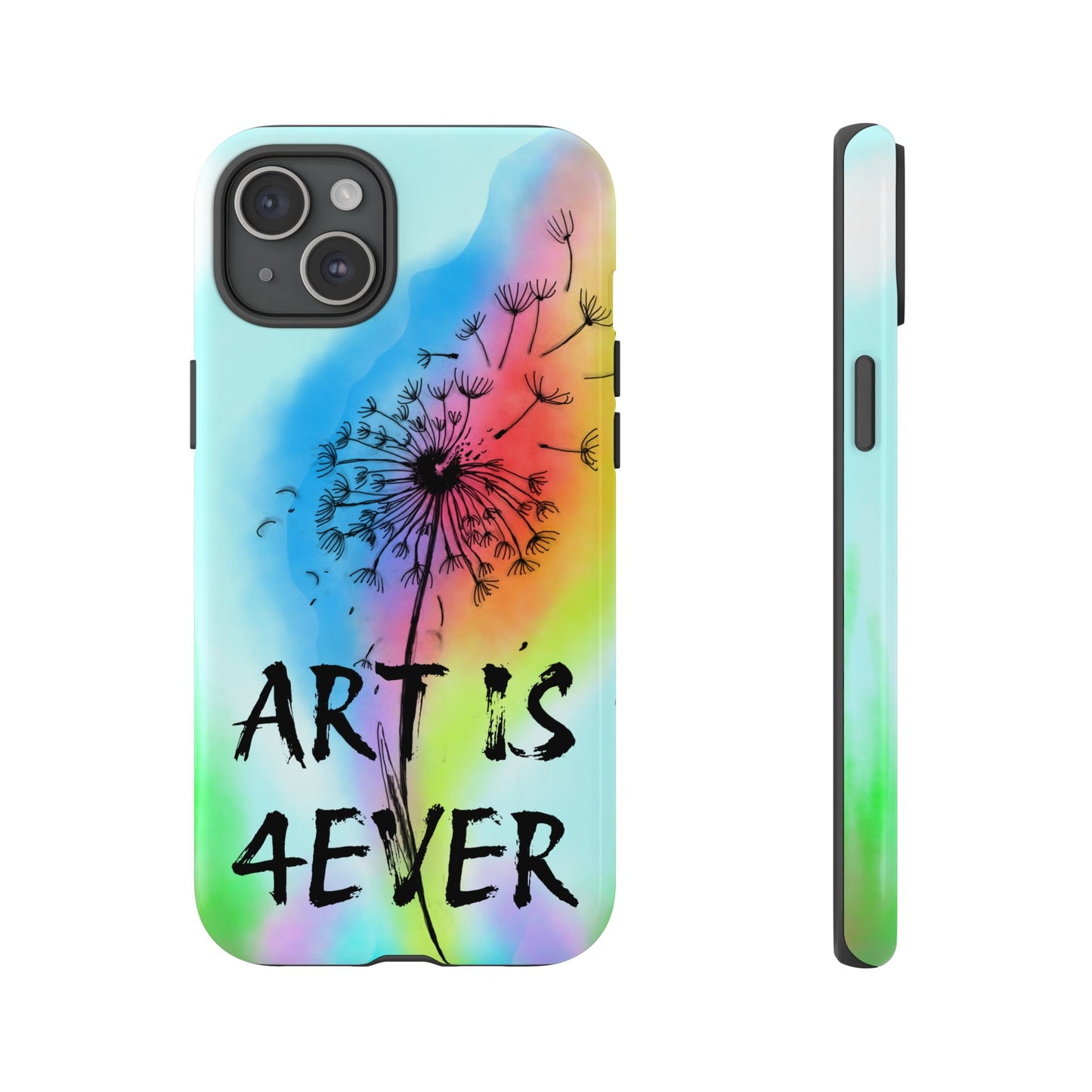 Artistic Phone Case, Vibrant Dandelion Design, Gift for Artists, Colorful Accessory for Creative Souls, Unique Tech Gift