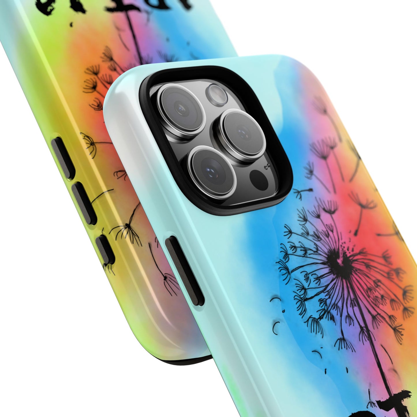 Artistic Phone Case, Vibrant Dandelion Design, Gift for Artists, Colorful Accessory for Creative Souls, Unique Tech Gift
