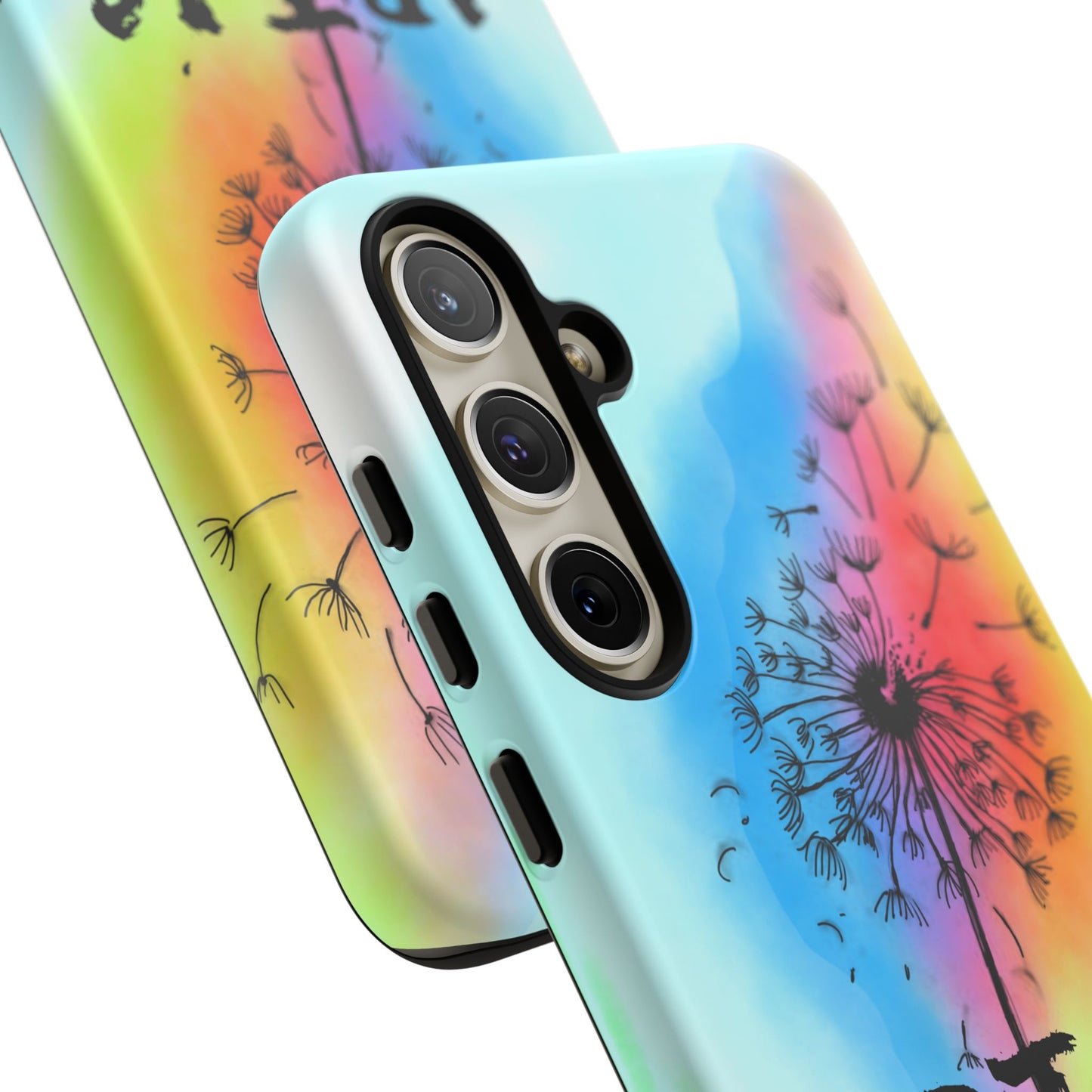 Artistic Phone Case, Vibrant Dandelion Design, Gift for Artists, Colorful Accessory for Creative Souls, Unique Tech Gift