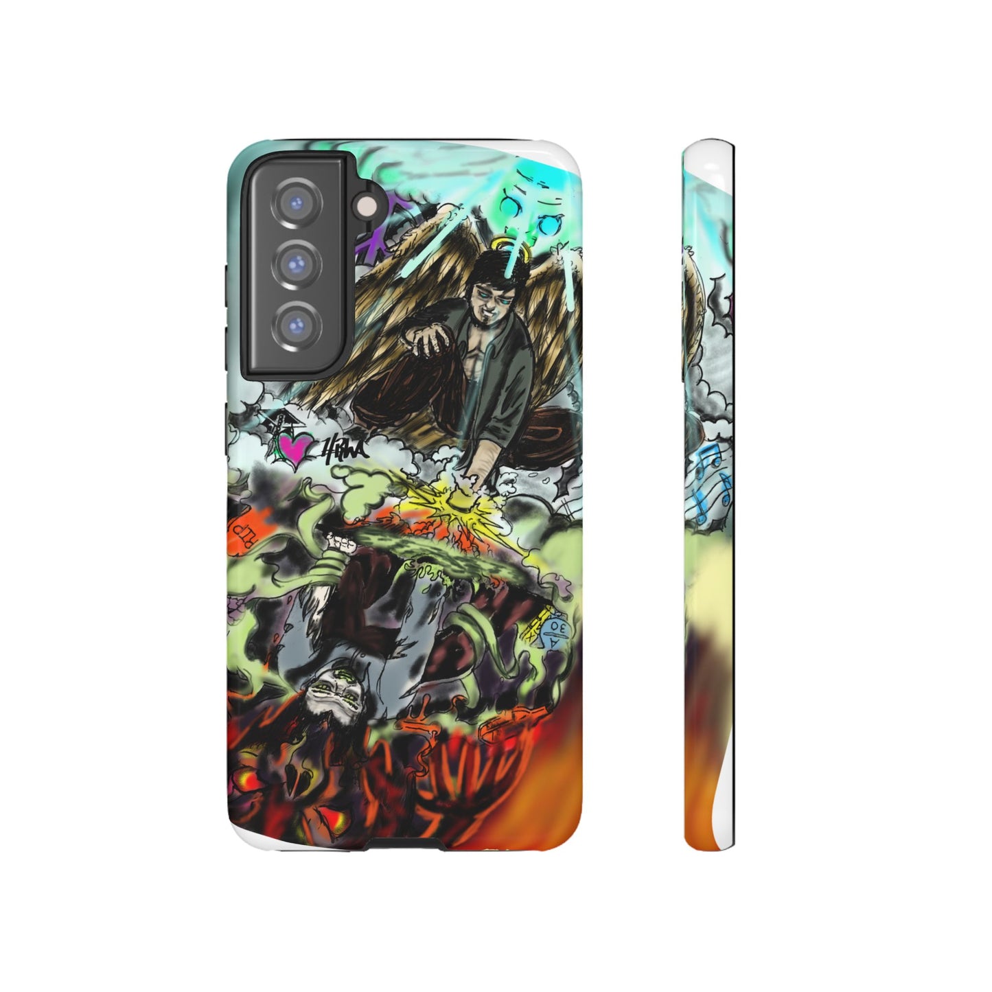 Tough Cases Phone Case, Edgy Art Phone Cover, Unique Gift for Him, Phone Accessories, Halloween Decor