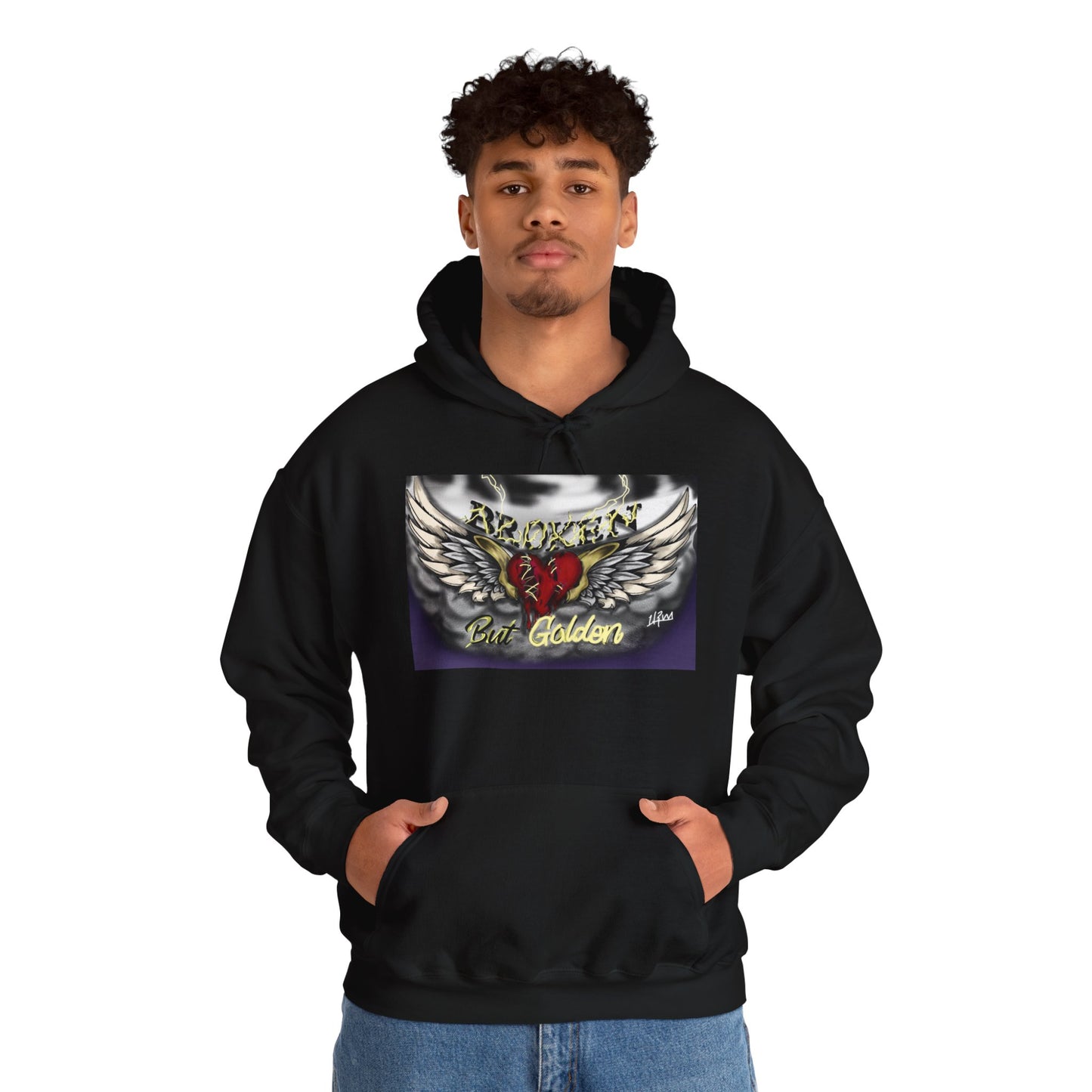 Broken But Golden Heart Unisex Hooded Sweatshirt