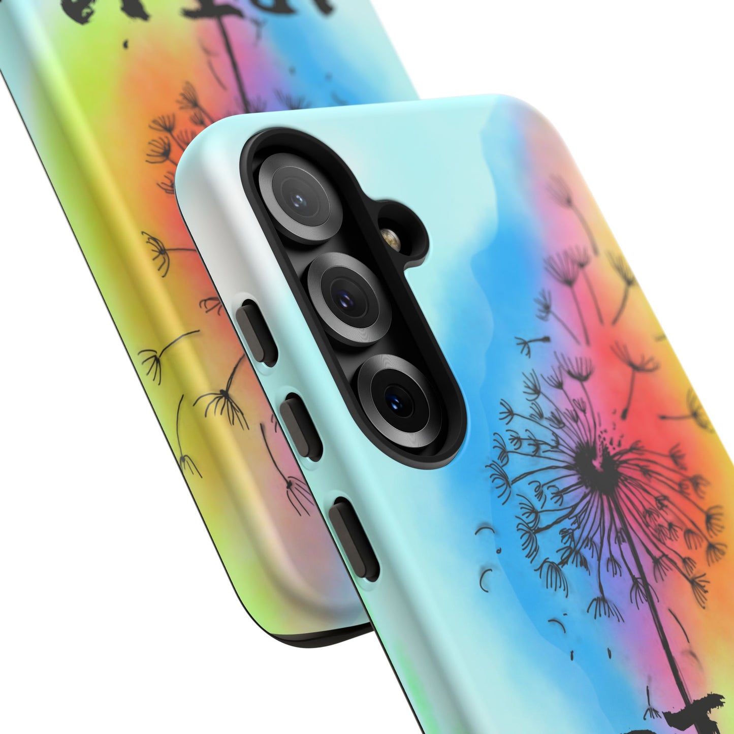 Artistic Phone Case, Vibrant Dandelion Design, Gift for Artists, Colorful Accessory for Creative Souls, Unique Tech Gift