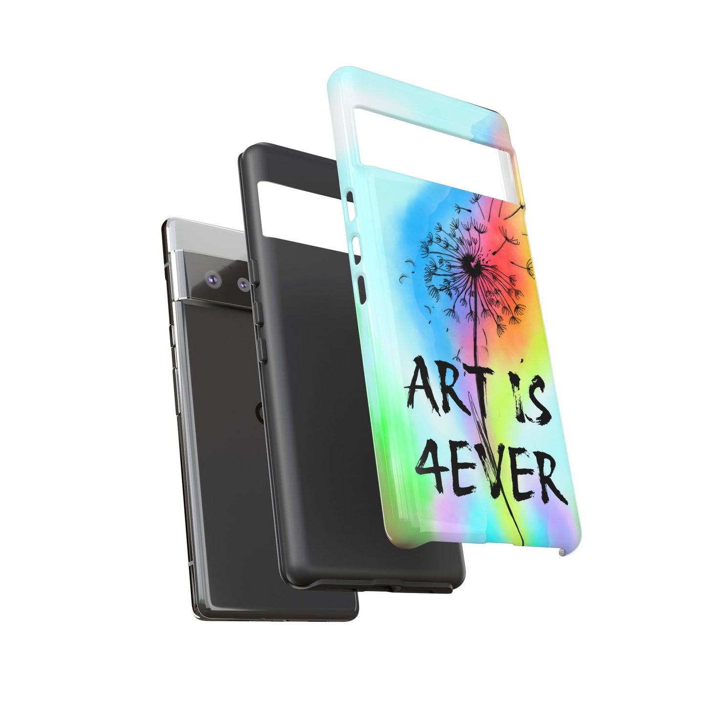 Artistic Phone Case, Vibrant Dandelion Design, Gift for Artists, Colorful Accessory for Creative Souls, Unique Tech Gift