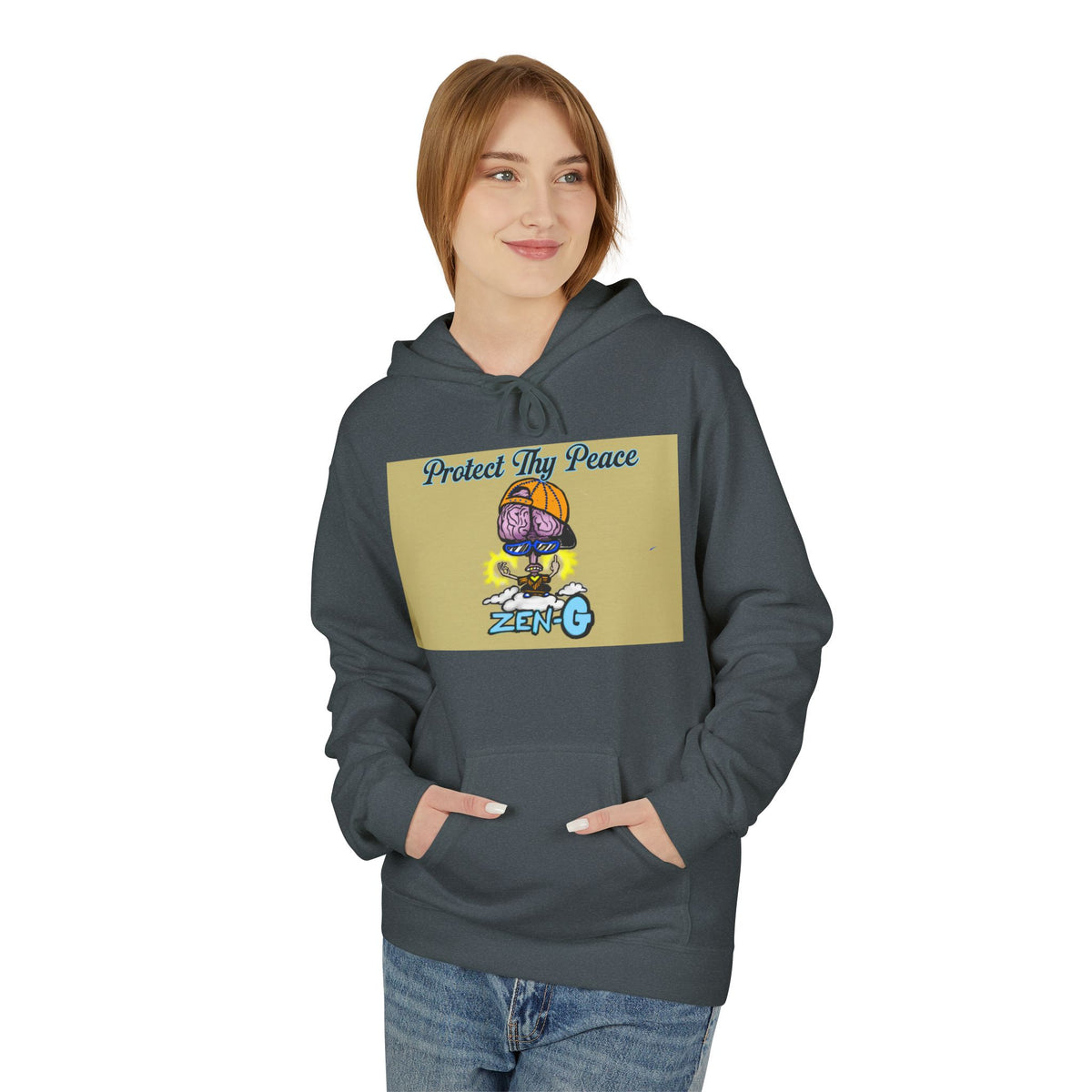 Unisex Fleece Hoodie with 'Protect The Peace' Design hoodie featuring original artwork by Reese Wilson