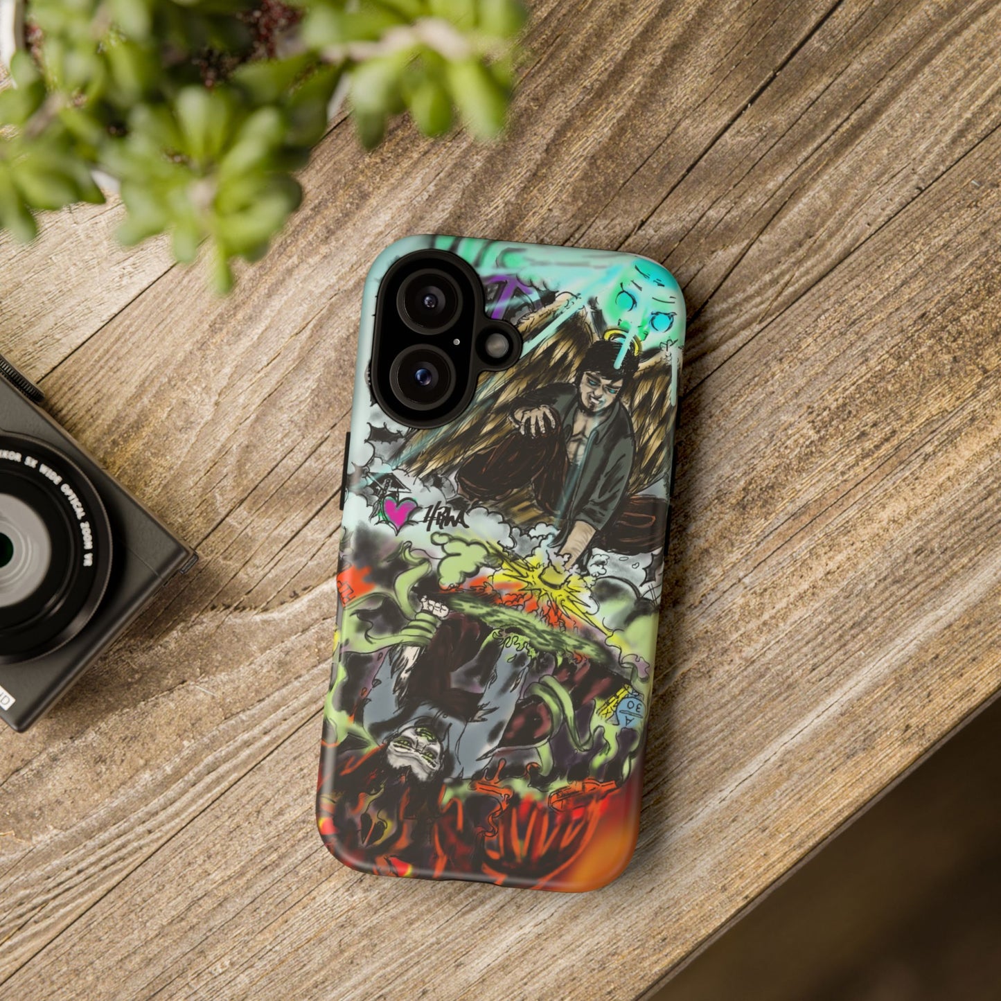Tough Cases Phone Case, Edgy Art Phone Cover, Unique Gift for Him, Phone Accessories, Halloween Decor