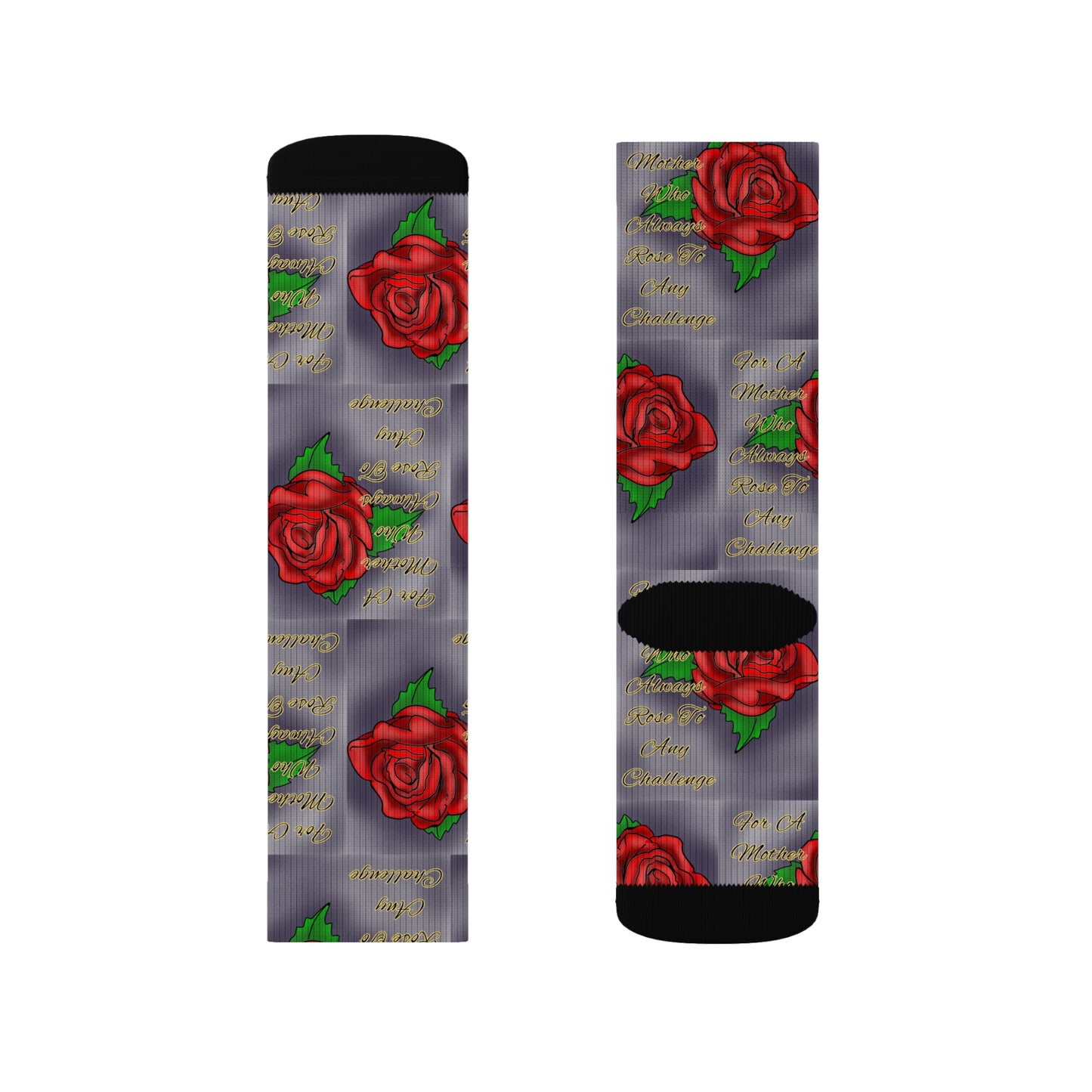 Rose Pattern Sublimation Socks | Cute Gift for Flower Lovers, Unique Fashion Accessory, Cozy Home Wear, Perfect for Birthdays, Floral Design