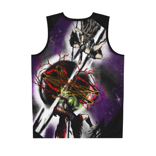 Stylish Artistic Basketball Jersey - Perfect for Sports Events, Halloween, Gift for Athletes, Unique Top, Trendy Streetwear