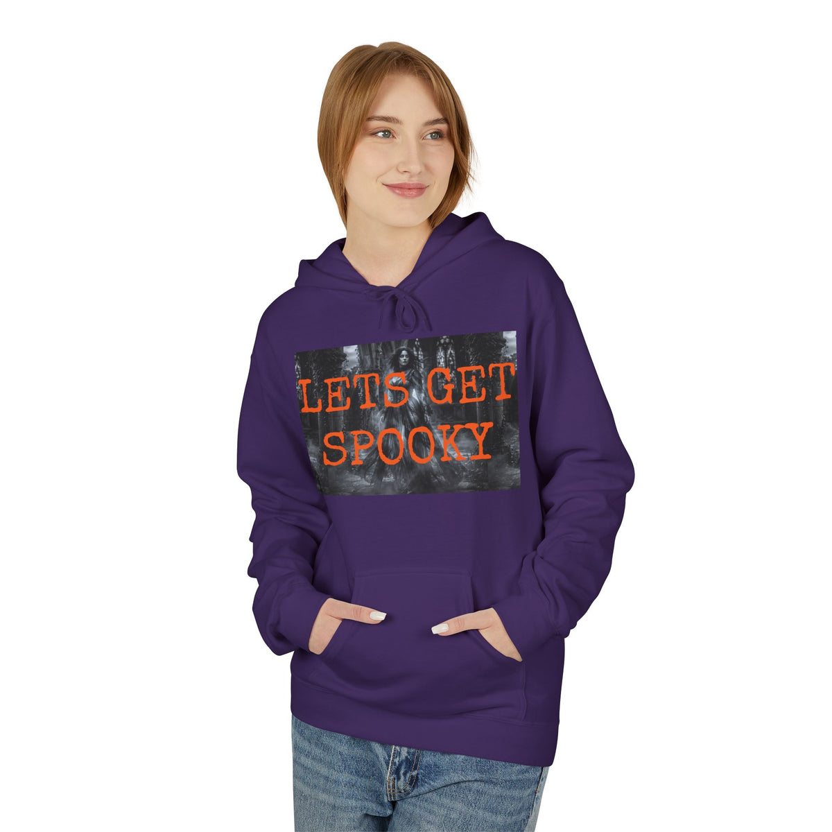 Halloween Hoodie, Unisex Midweight Fleece for Fall, Spooky SZN Apparel, Perfect for Ghost Hunting, Trick or Treating