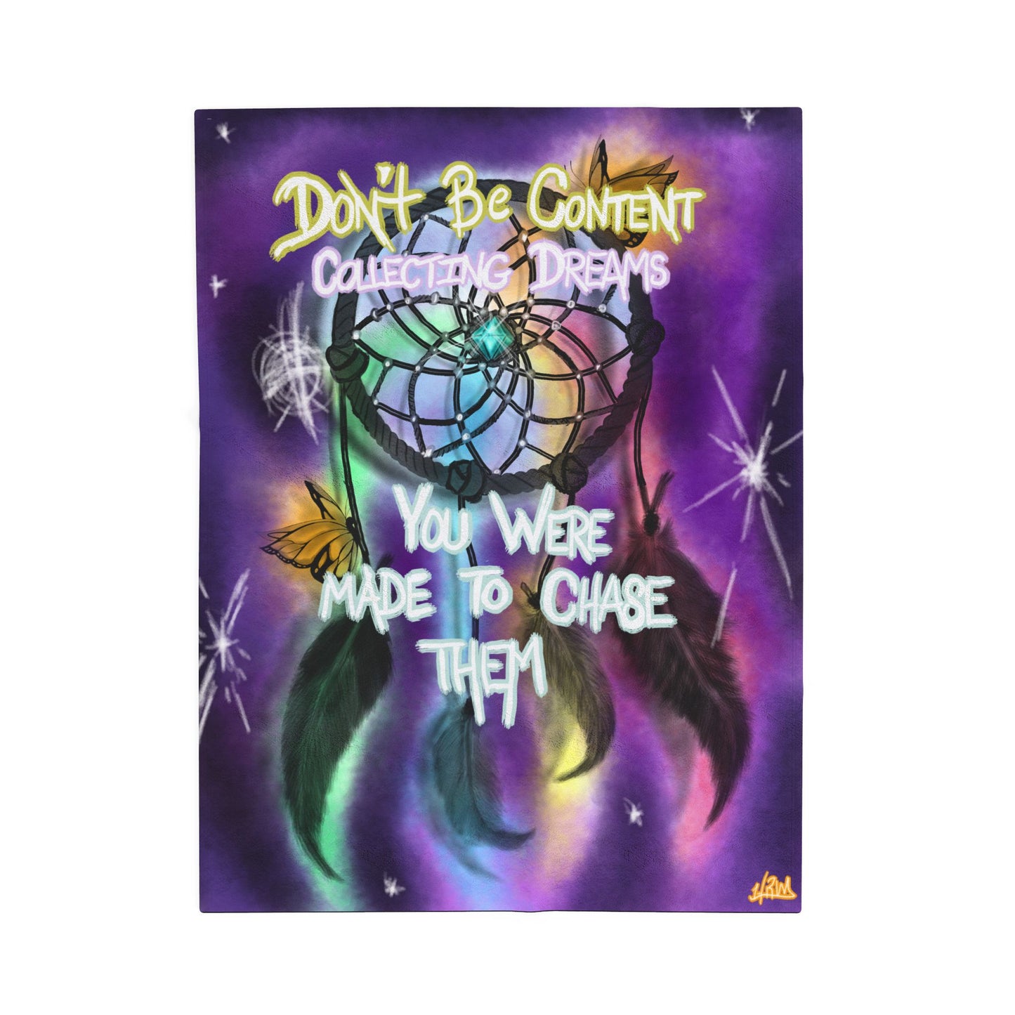 Dreamcatcher Inspirational Plush Blanket - Cozy Velveteen Throw