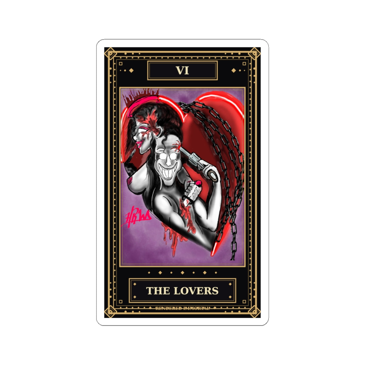 The Lovers Tarot Sticker — The Immortal Arcana
