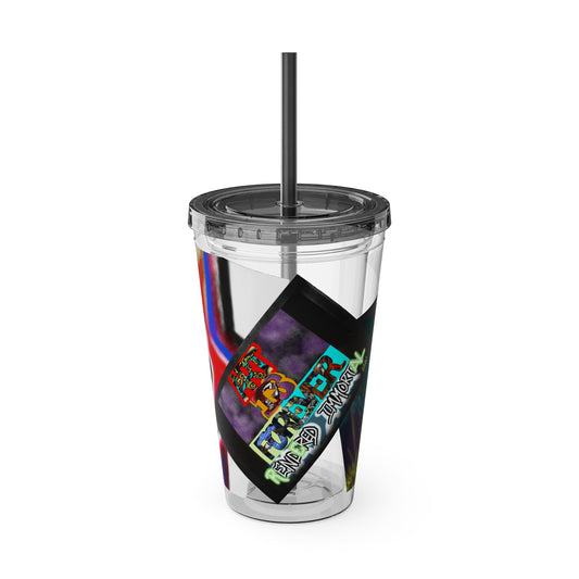 Sunsplash Tumbler with Straw, 16oz