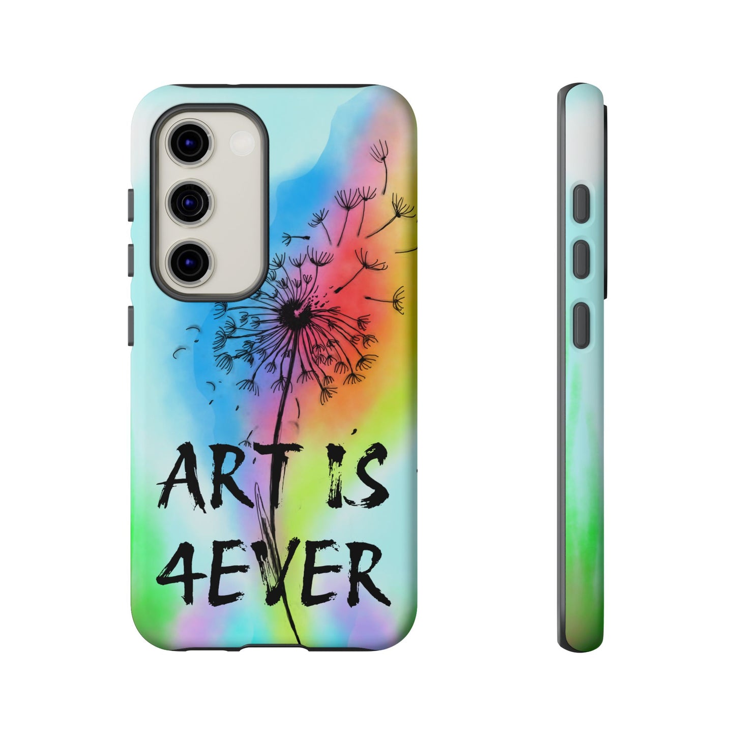 Artistic Phone Case, Vibrant Dandelion Design, Gift for Artists, Colorful Accessory for Creative Souls, Unique Tech Gift