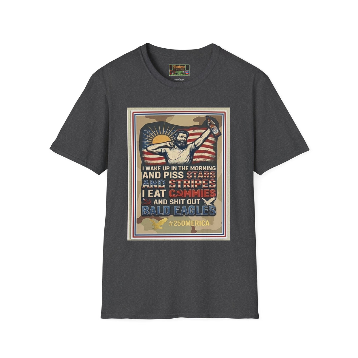 Retro Patriotic T t-shirt featuring art and design by Reese Wilson
