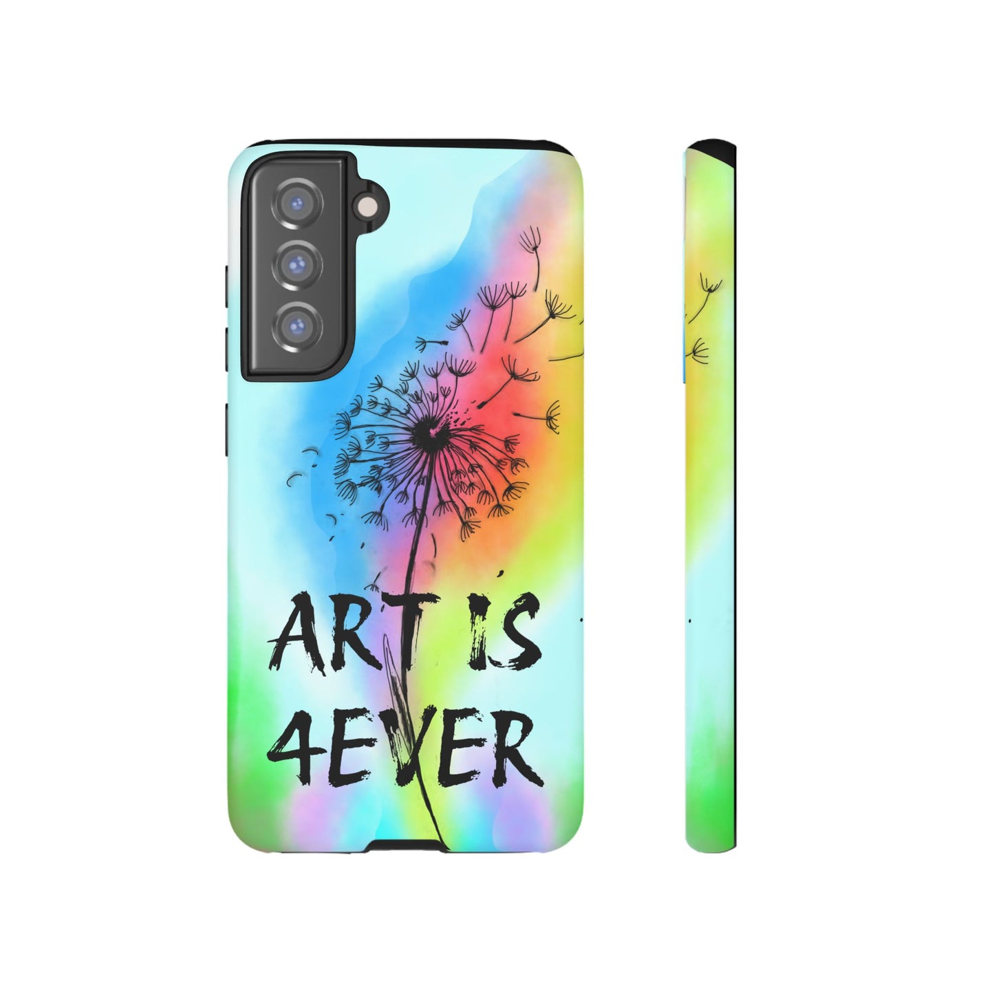 Artistic Phone Case, Vibrant Dandelion Design, Gift for Artists, Colorful Accessory for Creative Souls, Unique Tech Gift