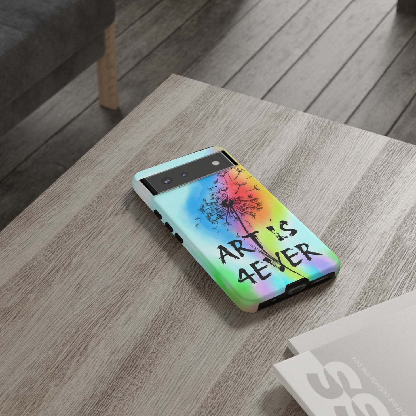 Artistic Phone Case, Vibrant Dandelion Design, Gift for Artists, Colorful Accessory for Creative Souls, Unique Tech Gift