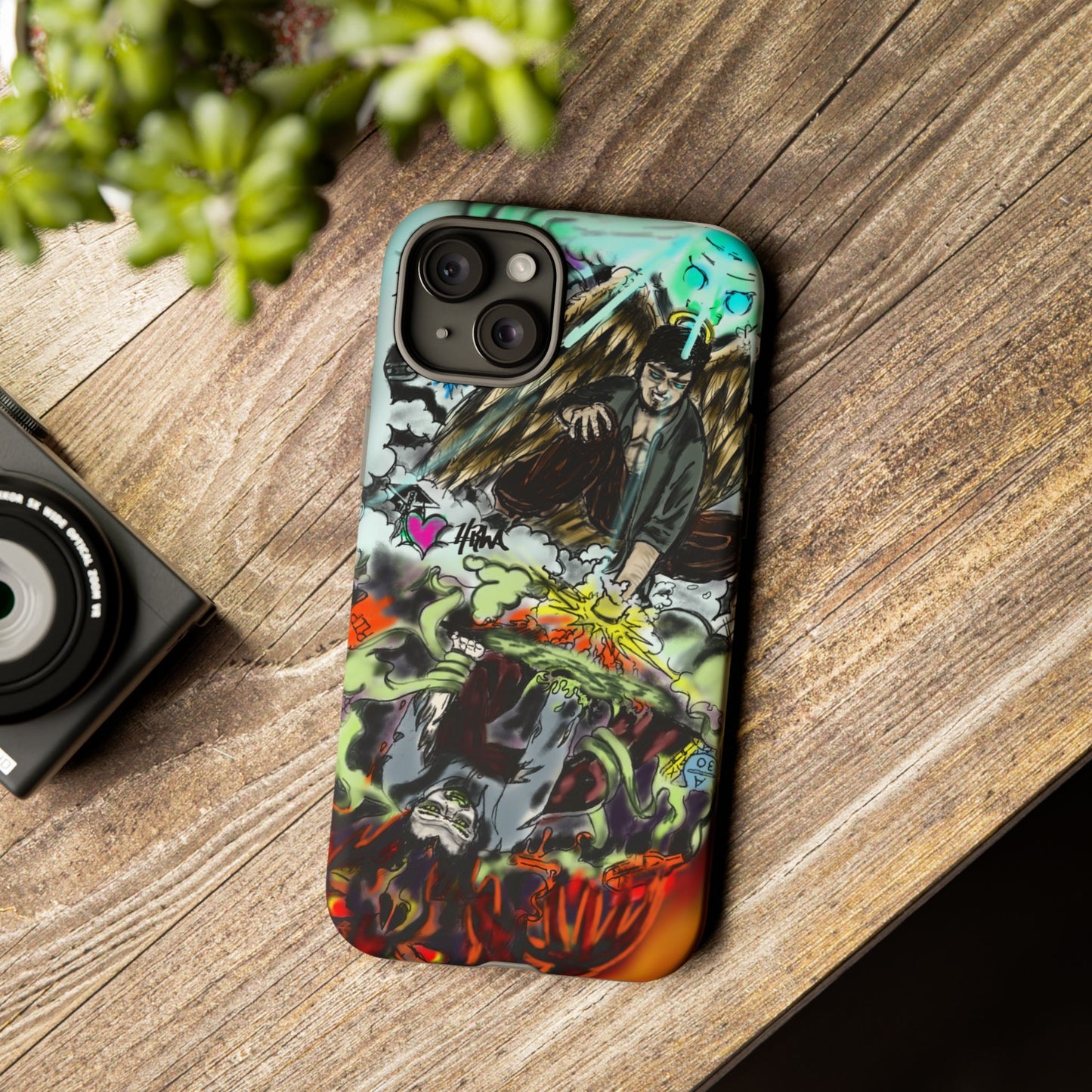 Tough Cases Phone Case, Edgy Art Phone Cover, Unique Gift for Him, Phone Accessories, Halloween Decor