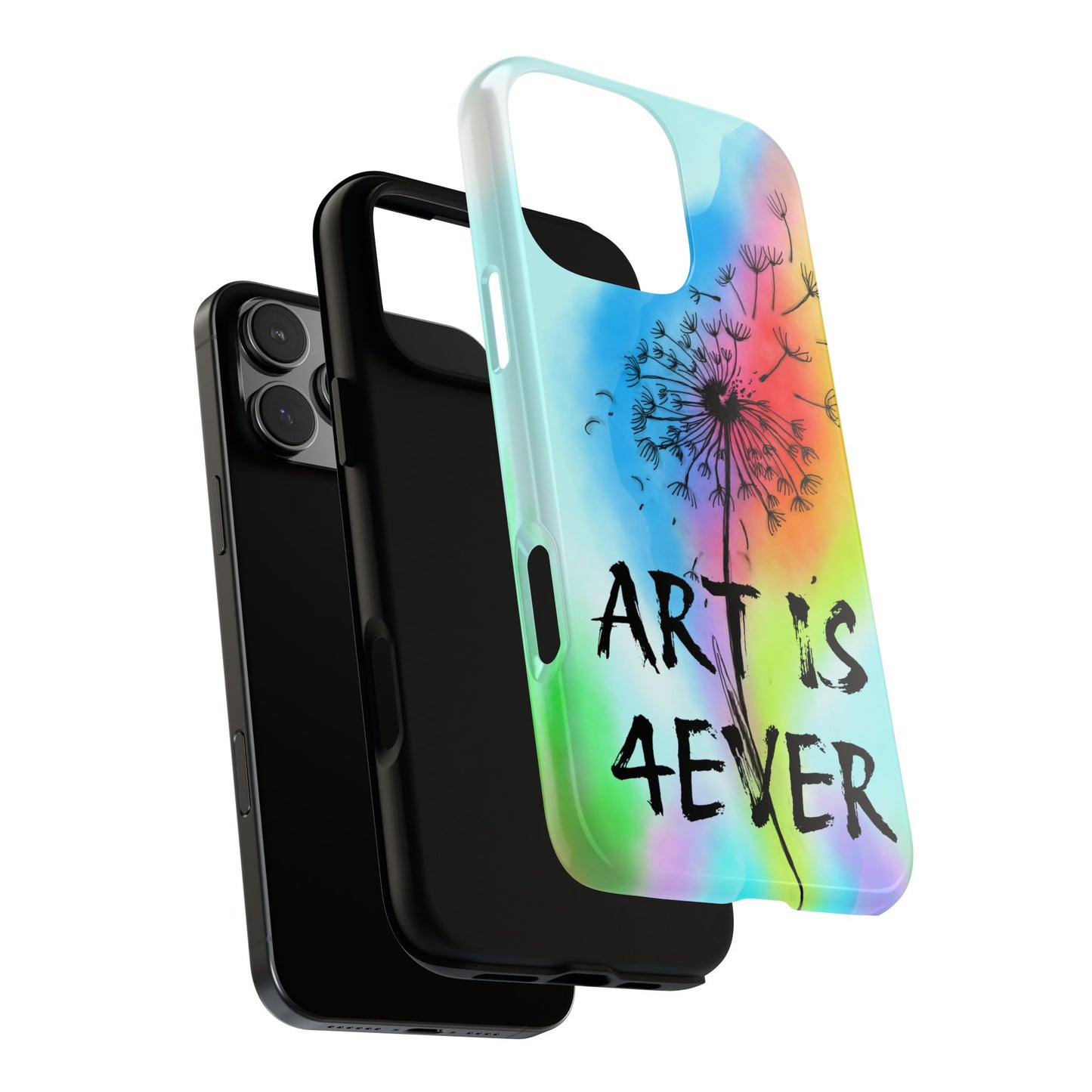 Artistic Phone Case, Vibrant Dandelion Design, Gift for Artists, Colorful Accessory for Creative Souls, Unique Tech Gift