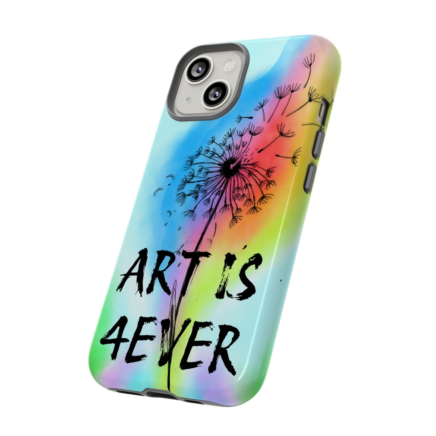 Artistic Phone Case, Vibrant Dandelion Design, Gift for Artists, Colorful Accessory for Creative Souls, Unique Tech Gift