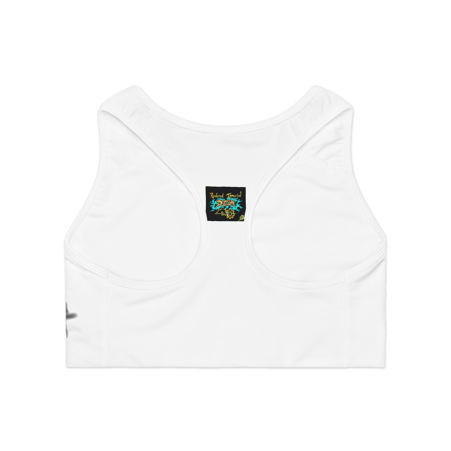 Floral Sports Bra with Cardinal Design, Activewear, Workout Top, Fitness Apparel, Gift for Her, Floral Print Sports Bra