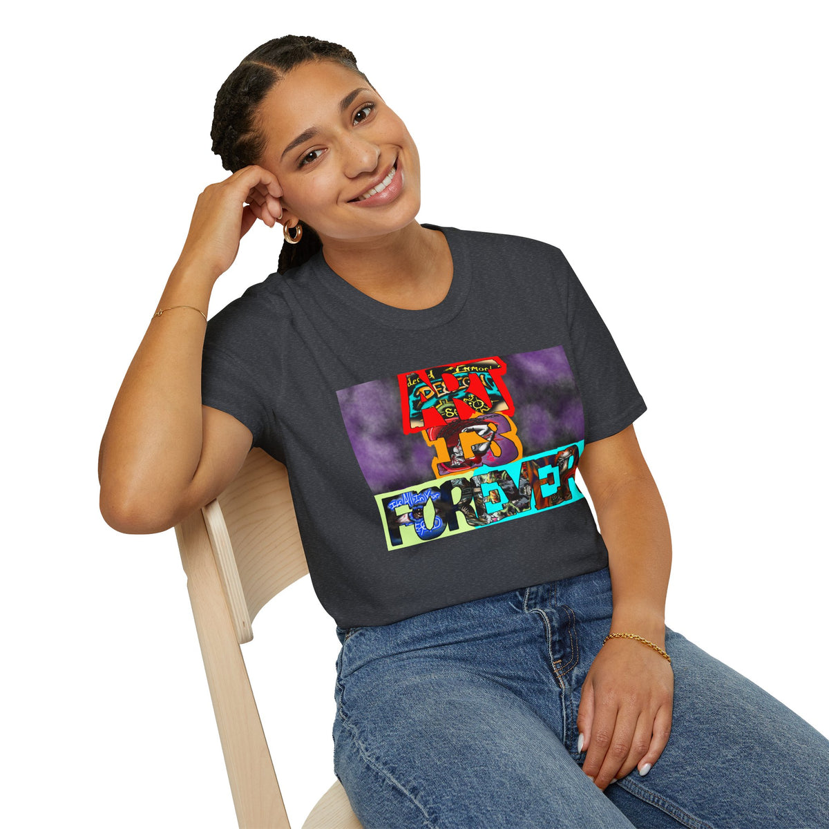 Art Is Forever Shirt, Funky Tees, Casual Wear, Unique Gift, Festival Apparel