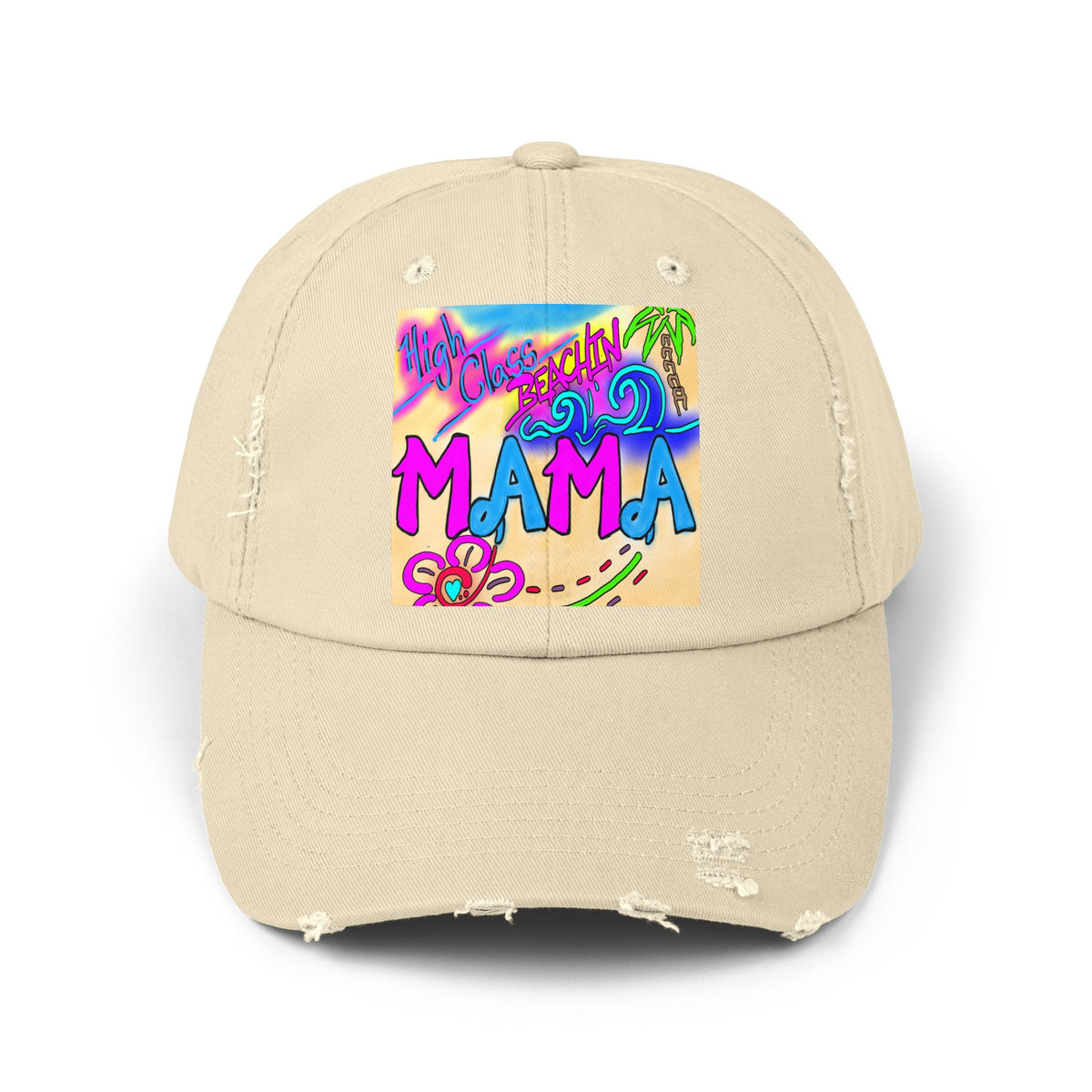 Tropical Mama Distressed Cap - Perfect for Beach Days & Gifts