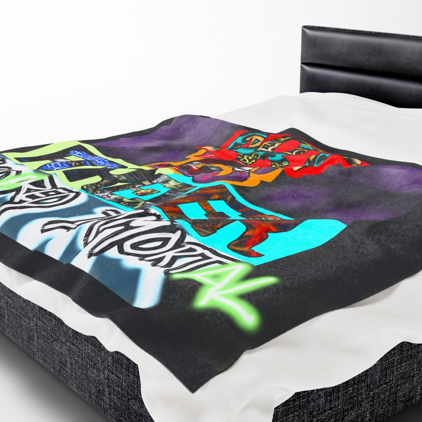 Cozy Velveteen Plush Blanket - Funky Graphic Throw for Chill Evenings, Gifts for Gamers, Home Decor Essentials