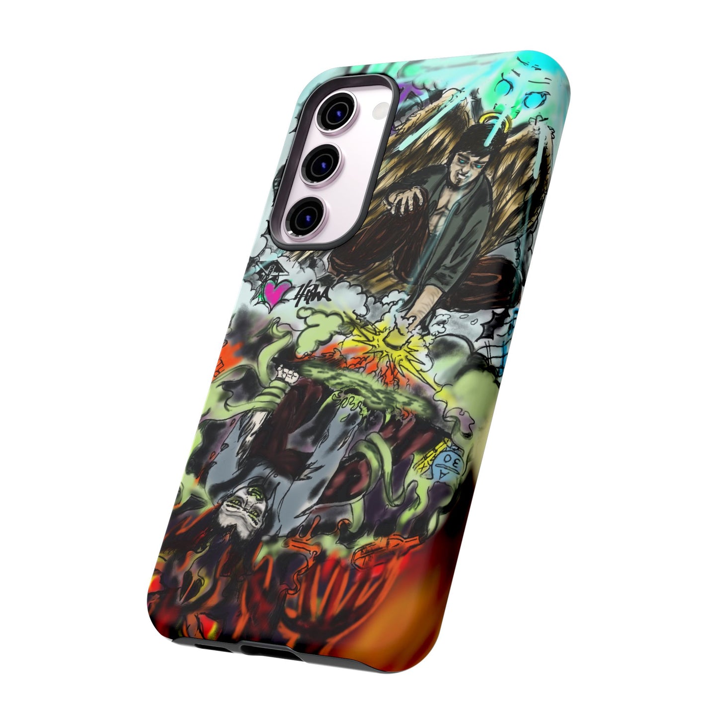Tough Cases Phone Case, Edgy Art Phone Cover, Unique Gift for Him, Phone Accessories, Halloween Decor