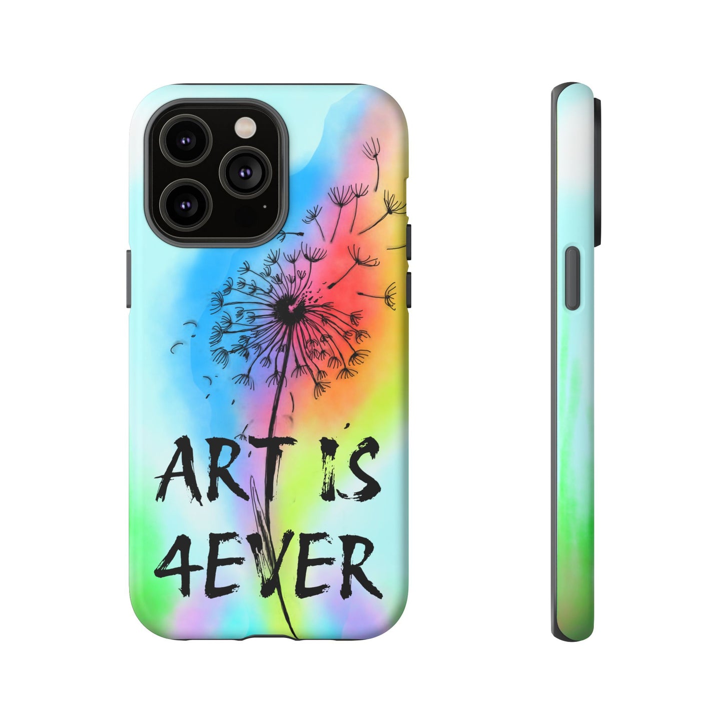 Artistic Phone Case, Vibrant Dandelion Design, Gift for Artists, Colorful Accessory for Creative Souls, Unique Tech Gift