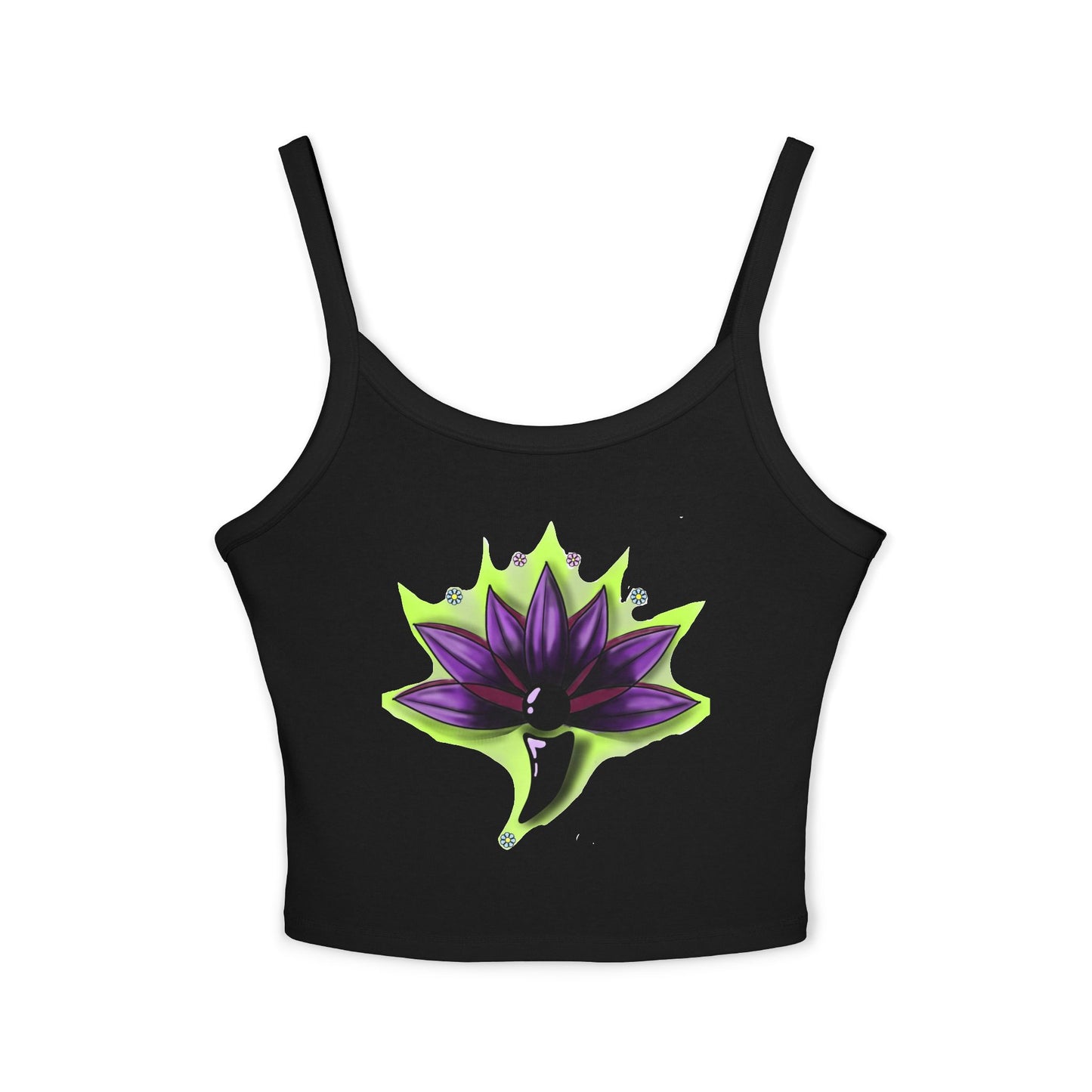 Lotus Flower Spaghetti Strap Tank Top - Boho Chic Women’s Summer Wear