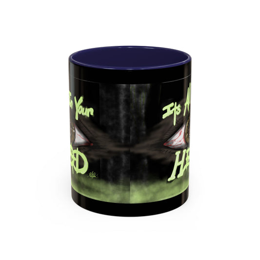 Edgy Accent Coffee Mug - Unique Gift for Artists, Home Decor, Halloween, Motivational Drinkware, Gothic Style, Mindful Daily Use