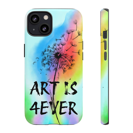 Artistic Phone Case, Vibrant Dandelion Design, Gift for Artists, Colorful Accessory for Creative Souls, Unique Tech Gift
