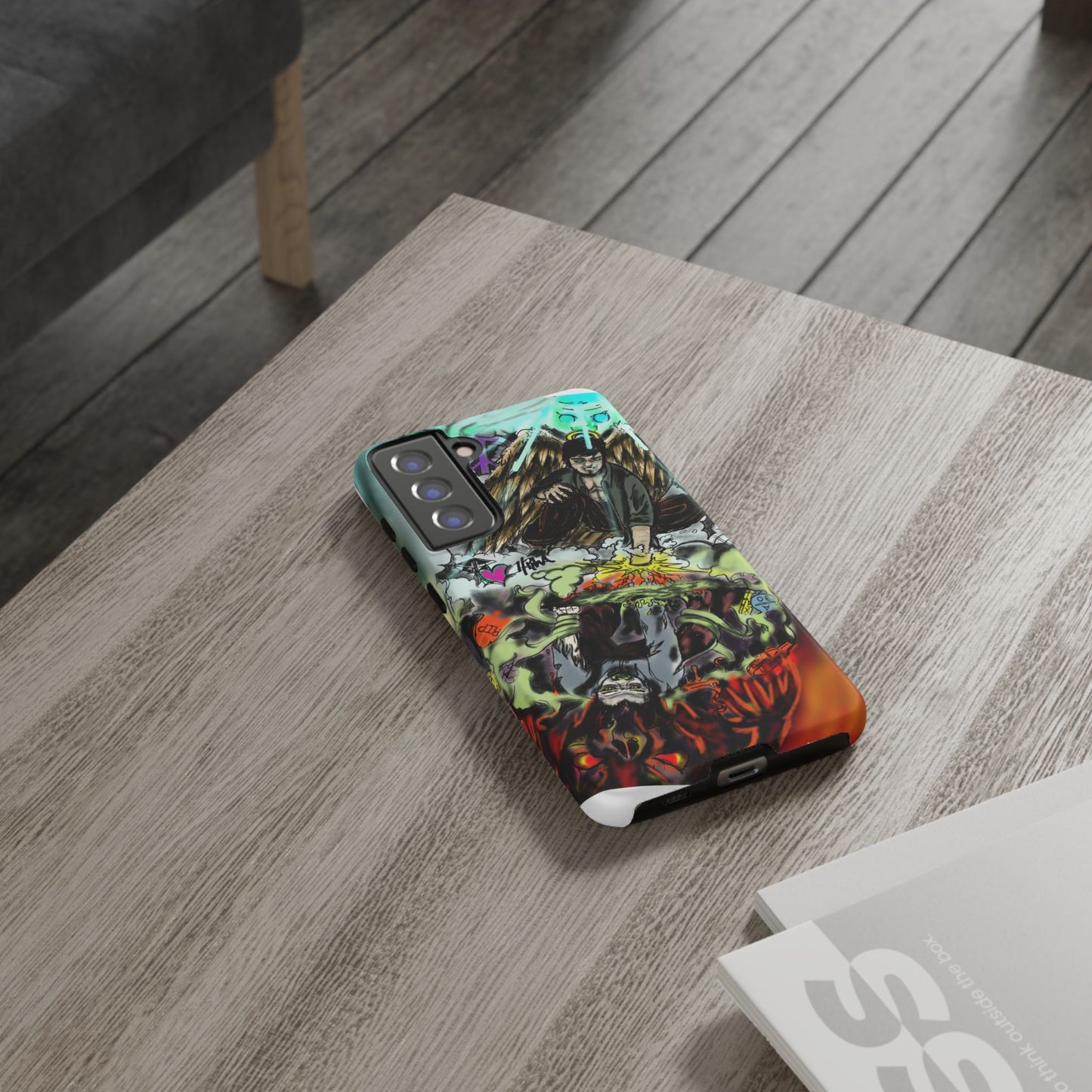 Tough Cases Phone Case, Edgy Art Phone Cover, Unique Gift for Him, Phone Accessories, Halloween Decor