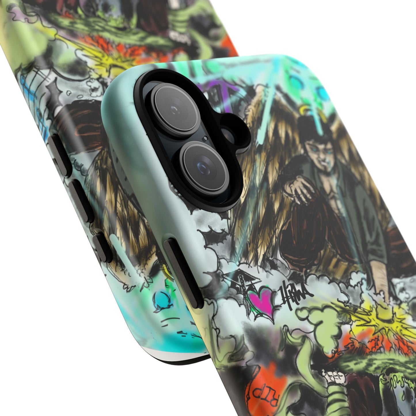 Tough Cases Phone Case, Edgy Art Phone Cover, Unique Gift for Him, Phone Accessories, Halloween Decor