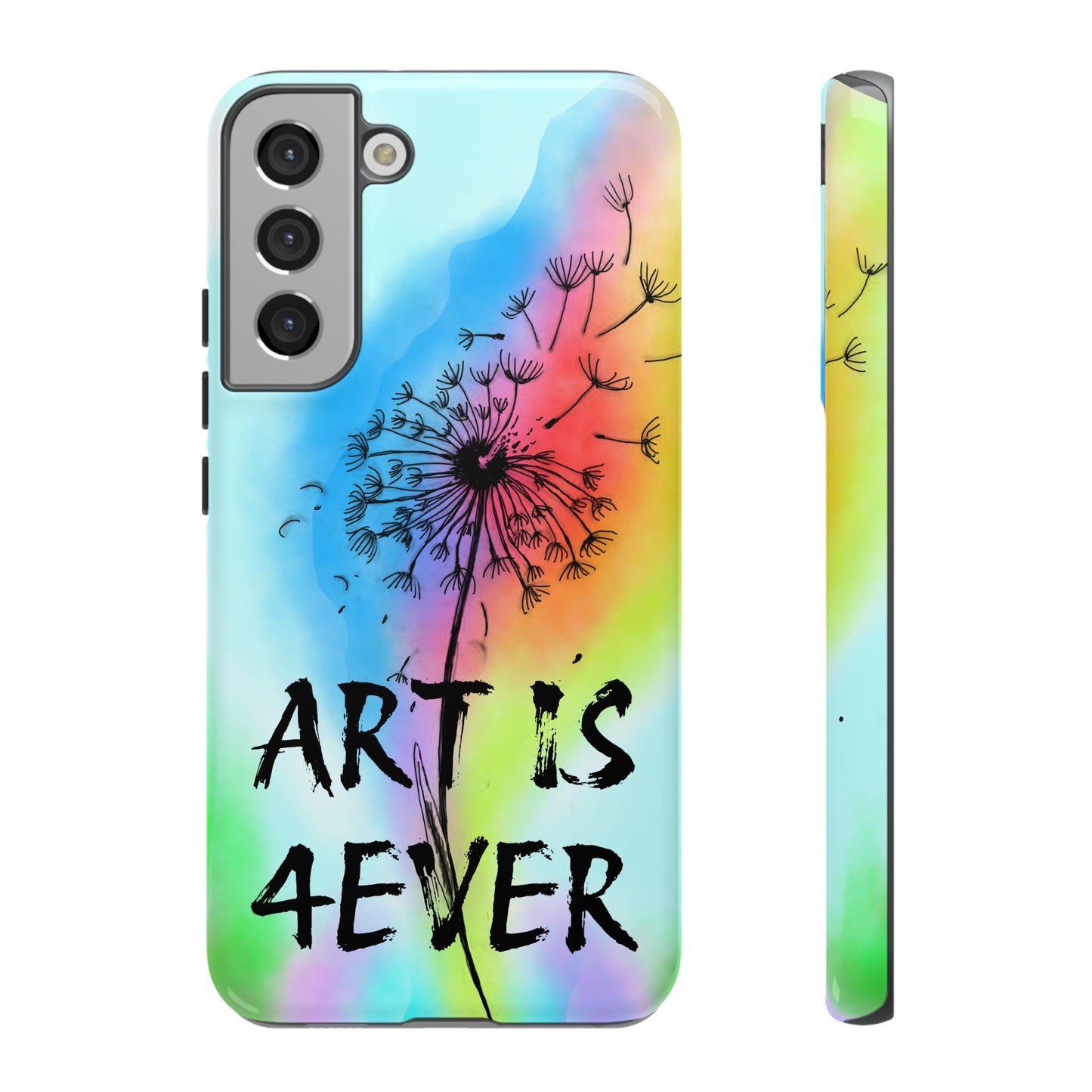 Artistic Phone Case, Vibrant Dandelion Design, Gift for Artists, Colorful Accessory for Creative Souls, Unique Tech Gift